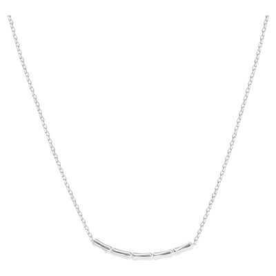 S925纯银竹节项链女小众设计感