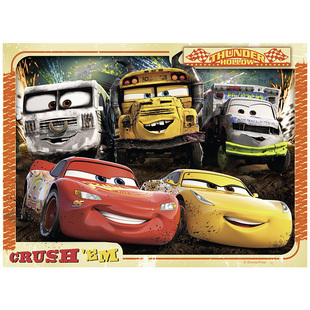 【赛车总动员儿童进阶拼图】睿思Ravensburger3到6岁益智汽车玩具