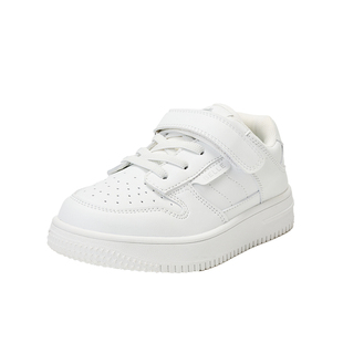 百丽童鞋板鞋冬季儿童鞋低帮透气皮面女童男童棉鞋高帮运动鞋子