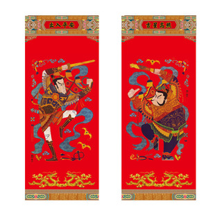 守护保佑门神秦琼尉迟恭哼哈二将2026马年新款贴大门装饰平安年画