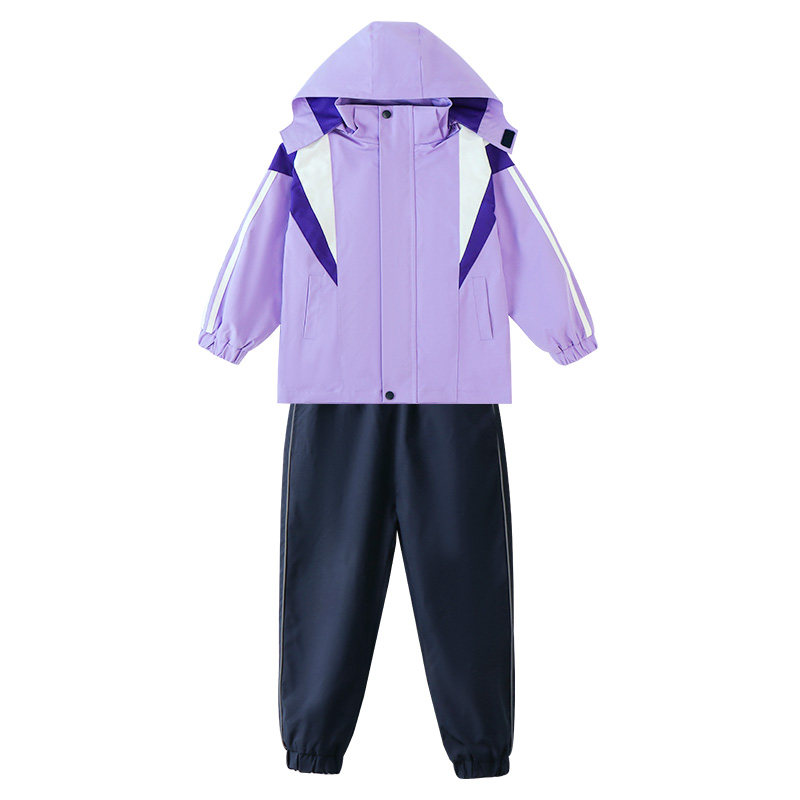 幼儿园园服春秋装小学生冬季班服儿童秋冬款校服套装防寒卸冲锋衣