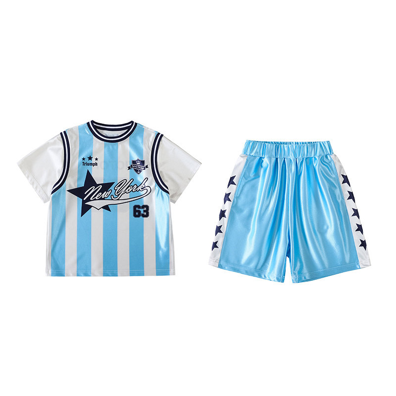 儿童演出服小学生运动会服装啦啦队服篮球训练服夏季幼儿园表演服