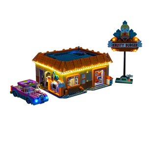 适用于乐高ICONS系列10352辛普森一家库斯提汉堡店积木灯光组改装