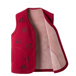 新款爸爸马甲加绒加厚中老年男冬天坎肩爷爷老人内搭秋冬保暖背心
