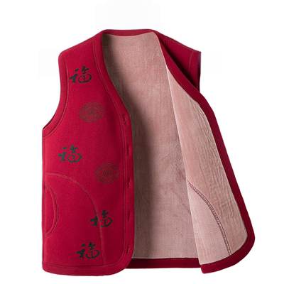 新款爸爸马甲加绒加厚保暖背心