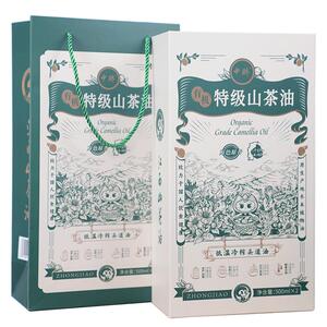 特级有机初榨可直饮山茶油玻璃瓶