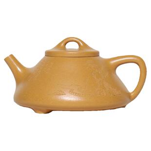 宜兴名家正宗原矿黄金段泥石瓢紫砂壶纯全手工功夫茶具家用泡茶壶