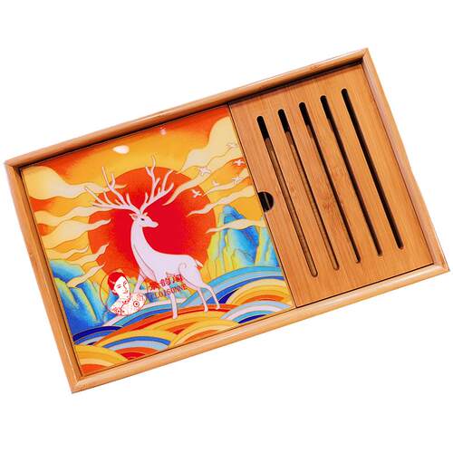 白鹿景泰蓝掐丝珐琅茶盘diy材料包非遗手工文创 竹子防水金丝釉料