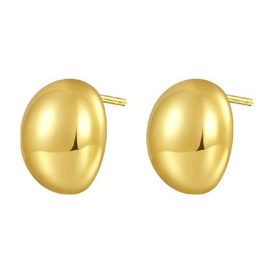 梦金园设计师款小金豆纯银耳钉