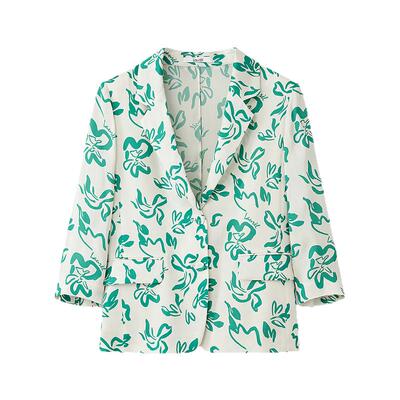 【桑蚕丝】Laurel劳芮新波嬉帕斯蒂尔风度假西装LWL362T06200