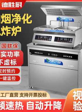 德胜厨自动升降电炸炉商用单双缸大容量油炸锅炸鸡炸串薯条油炸炉