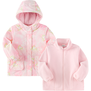 巴拉巴拉女童棉服宝宝三合一棉衣外套冬季装新款童装儿童中长加厚