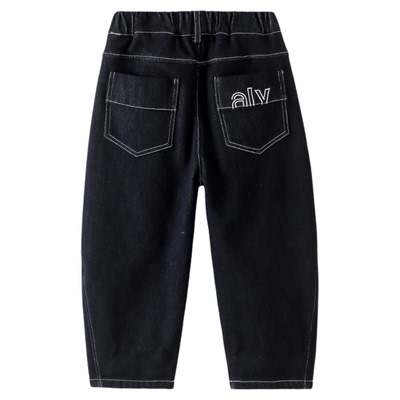 男童加绒牛仔裤2025秋冬新款儿童加绒加厚一体绒保暖长裤子冬装