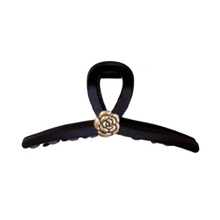 抓夹女2025新款高级感八字带花大号头发鲨鱼夹半扎发夹发量少高端