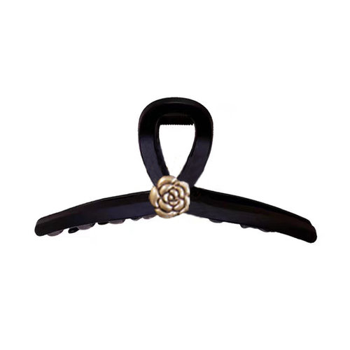 抓夹女2025新款高级感八字带花大号头发鲨鱼夹半扎发夹发量少高端