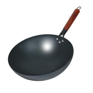 黄老大铁锅老式正宗传统无涂层不粘锅防滑不生锈精铁炒锅燃气灶用