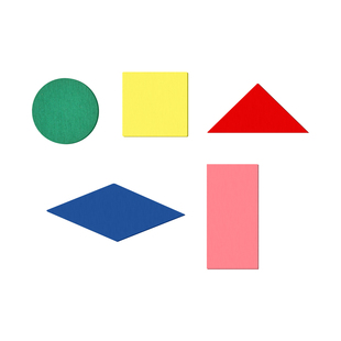 数学教具几何形状片计数片三角形正方形圆形教具小学几何玩具E1