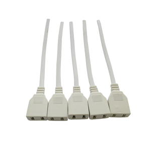 加粗220V二脚公母插头监控电源AC防水盒带线两孔母排插座铜线接头