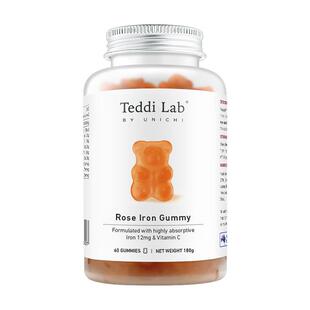 Unichi玫瑰富铁小熊软糖补铁软糖补气养血女官方正品teddilab