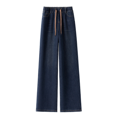 加绒加厚牛仔裤女高腰2025新款