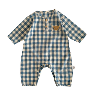 婴儿衣服春季宝宝连体衣洋气婴幼儿睡衣小月龄春装a类韩系爬爬服