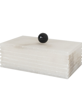 简约现代大理石云石书柜装饰摆件