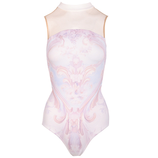 danzbaby芭蕾舞服女印花舞蹈连体服形体服空中瑜伽练功服DZ213新