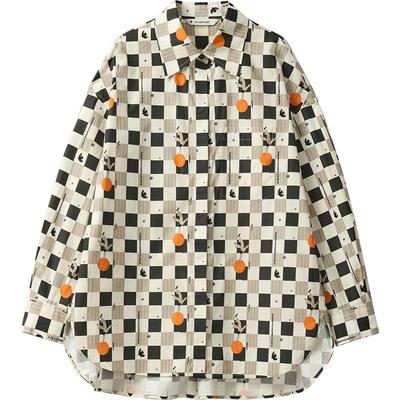 【播奥莱】商场同款印花衬衫女春秋休闲宽松气质衬衣BDR3CD1710