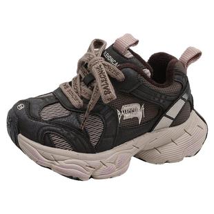 YG潮牌童鞋儿童老爹鞋男女童运动鞋2025新款冬季加绒中大童跑步鞋