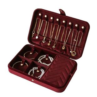 丝绒黄金首饰盒高档精致珠宝专用收纳包大戒指项链手饰品2025新款