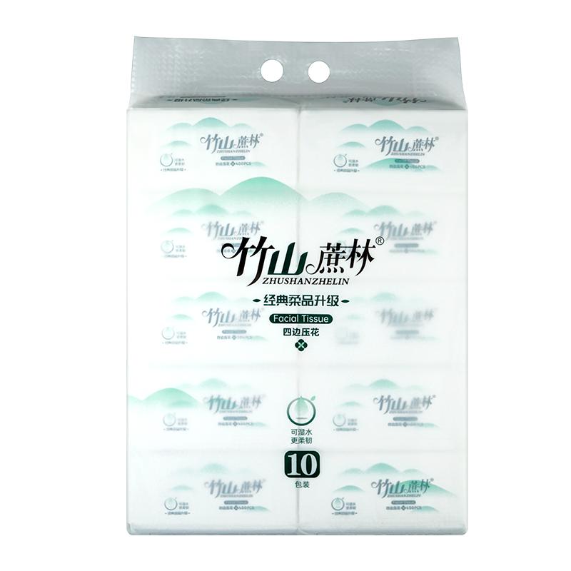 竹山蔗林450张50包5层可湿水纸巾