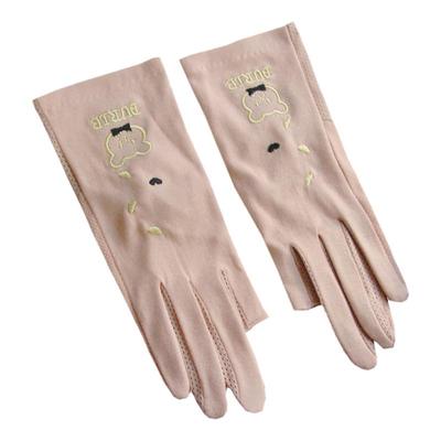 开车防滑透气吸汗漏二指采茶手套