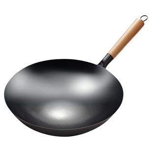 正品章丘传统老式铁锅炒菜锅家用无涂层不粘锅适用燃气灶专用铁锅