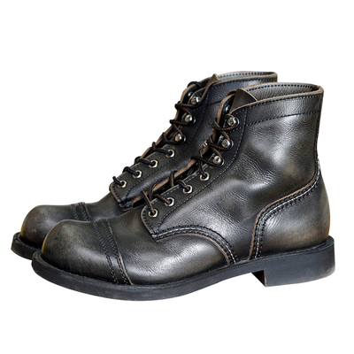 原宿定制皮料8111伞兵靴固特异