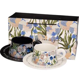 摩登主妇咖啡杯碟套装高档精致新婚结婚礼物乔迁新居搬家杯子礼盒