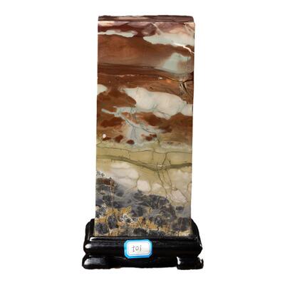 四方来财镇宅靠山石草花石国画石