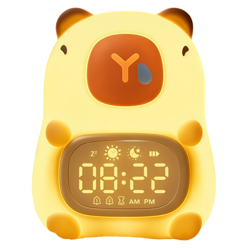 卡皮巴拉智能定时实用闹钟小夜灯