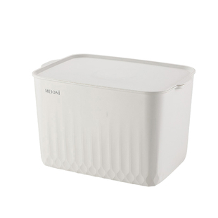 桌面收纳盒长方形书架整理筐化妆品零食小储物箱白色缝隙杂物盒子