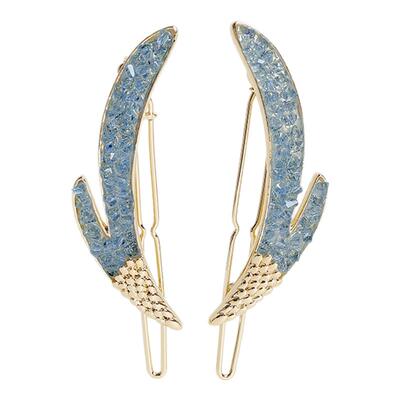 敖丙龙角发夹国潮镶钻