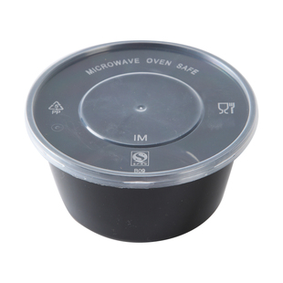 200300450ml一次性汤碗圆形带盖冰粉甜品小菜外卖打包盒商用汤盒