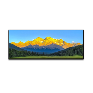 日照金山客厅装饰画新款青山图卧室挂画背有靠山2025定制山水挂画