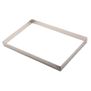 烘焙模具 304不锈钢长方形慕斯圈 大蛋糕圈适合60*40*5CM烤盘用