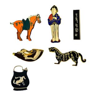 西安旅游文创国家宝藏杜虎符冰箱贴国潮何尊舞马壶文物复刻博物馆