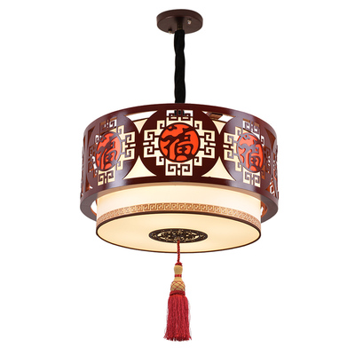 仿古圆形中式阳台灯笼灯饰吊灯