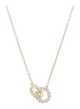 气质锁骨链女小众设计感小蛮腰双环项链个性简约时尚颈链