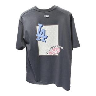 MLB 25年夏季新款男女休闲印花时尚舒适透气圆领短袖T恤3ATSM2153