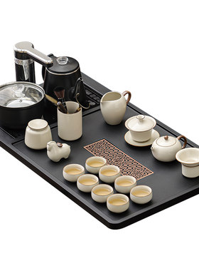 新款茶具套装一体仿乌金石茶盘