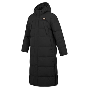 乔丹长款羽绒服男2025冬季过膝保暖运动鸭绒连帽外套QDEGM3261461