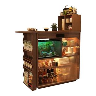 奢屋家具全实木吧台桌沙发柜子家用客厅伸缩餐边柜小户型隔断岛台