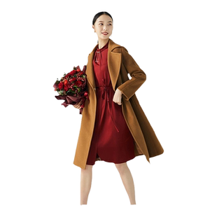 【高级山羊绒】乔万尼商场同款毛呢外套飒爽商务H型大衣ES4A347